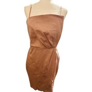 Lulu's Drinks on Me Mauve Pink Sleeveless Pleated Bodycon Dress, Size Large